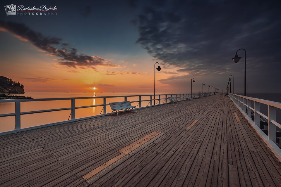 Wschód słońca - plaża Gdańsk